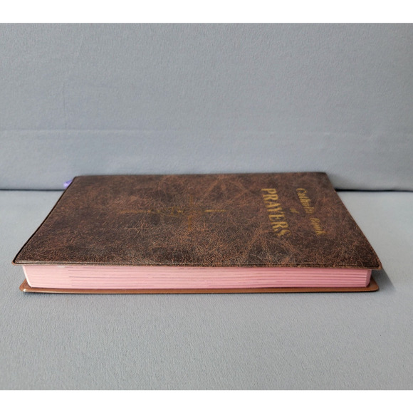 Vintage Catholic Book Of Prayers Book Large Print Illustrated 1982 Brown - Picture 7 of 14